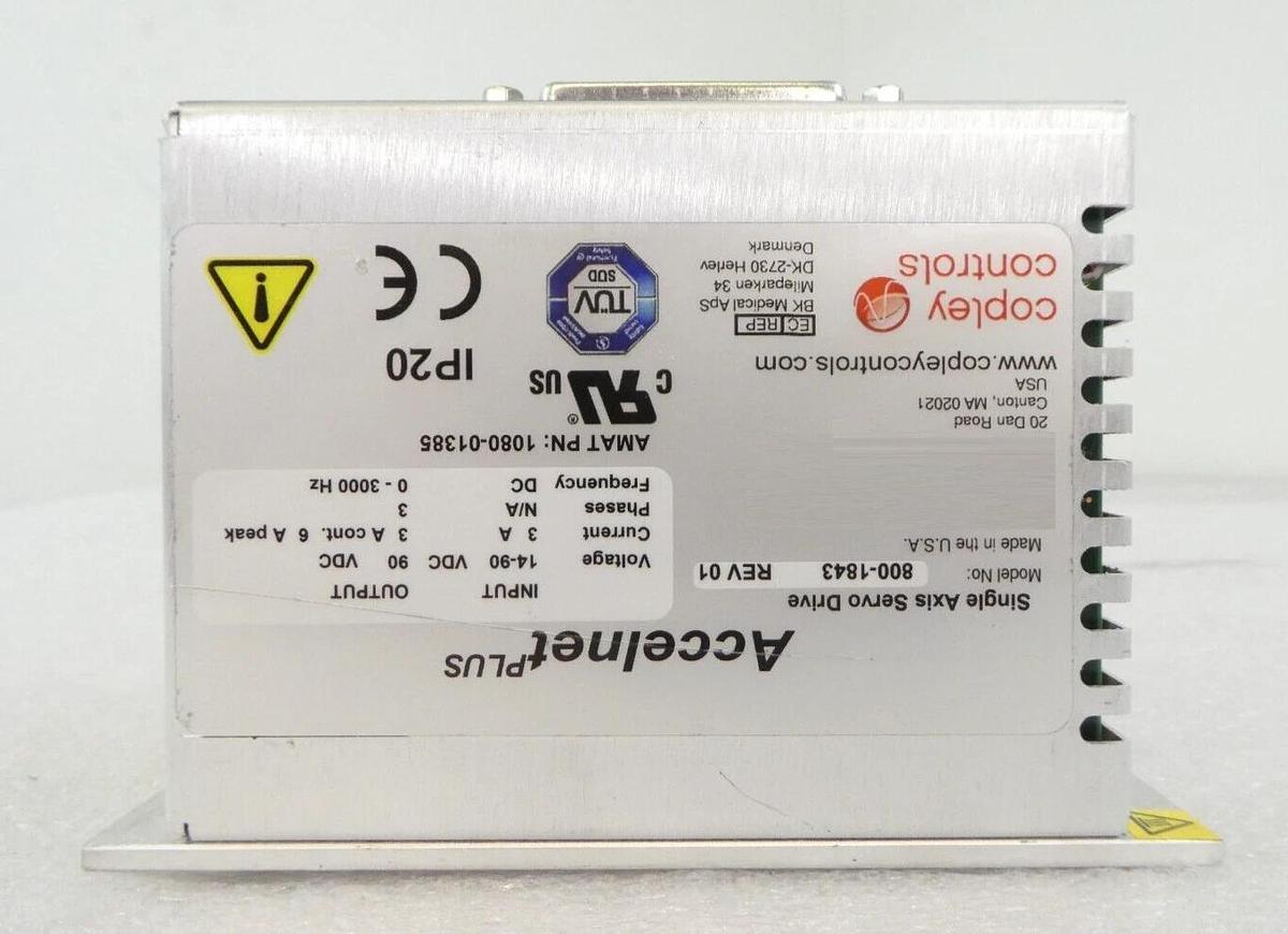 Used Copley Controls 800-1843 Single Axis Servo Drive Accelnet Plus Working Surplus