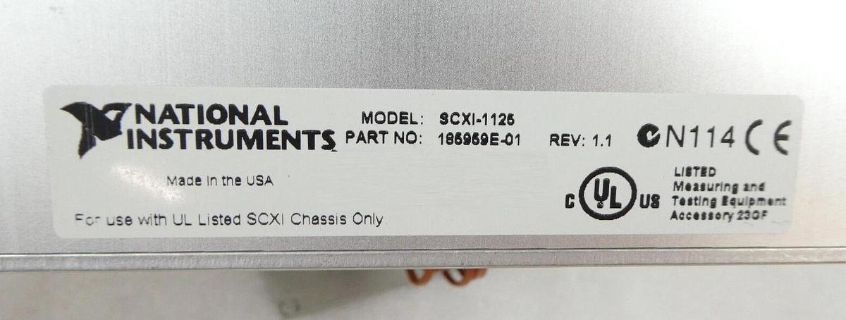 Used National Instruments SCXI-1000 Signal Conditioning Module SCXI-1600 SCXI-1125