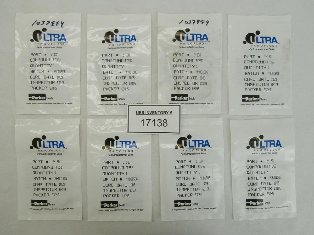 Parker Seals 2-130 O-Ring Ultra Parofluor Seal FF352 1037994 Lot of 6 New