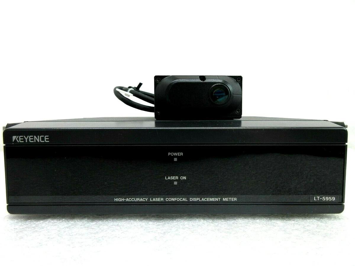 Used Keyence LT-5959 High-Accuracy Laser Confocal Displacement Meter Set Working