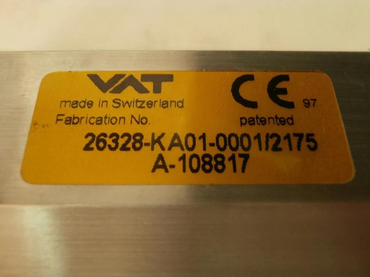 Used VAT 26328-KA01-0001 Manual Right Angle Vacuum Valve Used Working