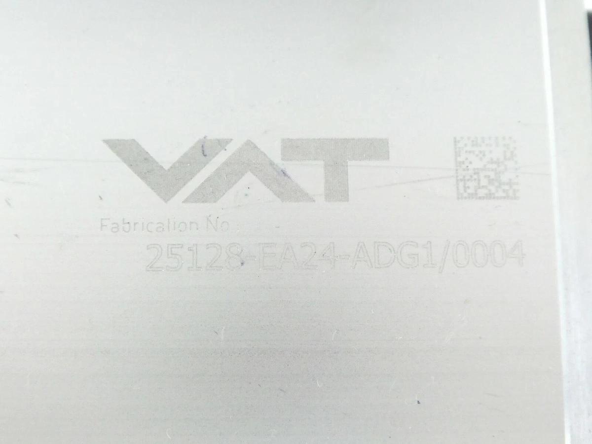 Used VAT 25128-EA24-ADG1 HV Inline Valve Assembly AMAT 0200-21946 Working Surplus