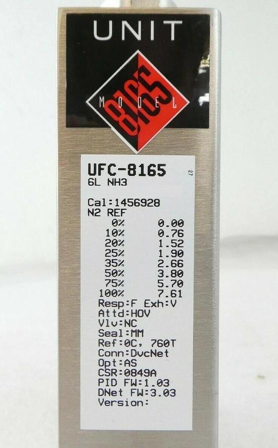 Refurbished Celerity UFC-8165 Mass Flow Controller MFC 6L NH3 AMAT OEM Cleaned Working Spare