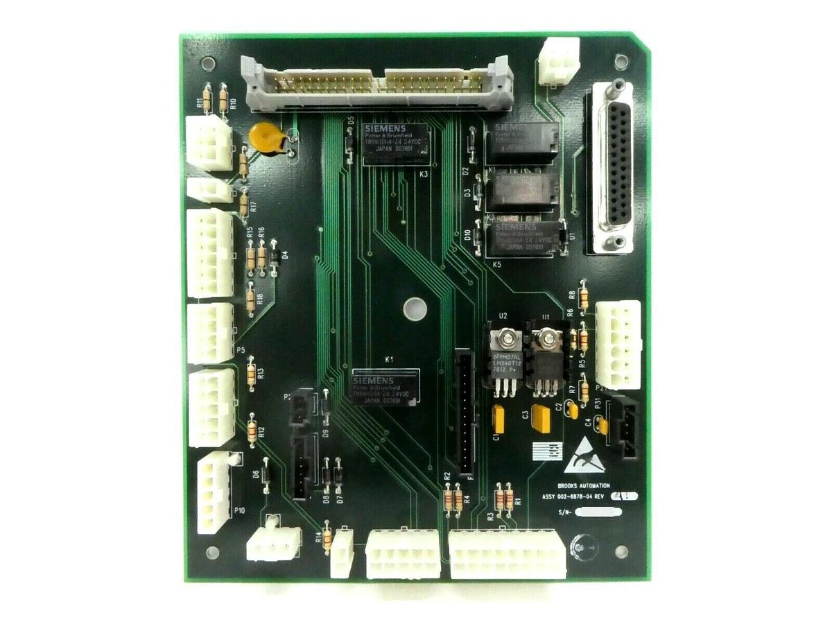 Used Brooks Automation 002-6878-04 Interface Board PCB Rev. A1 Working Spare
