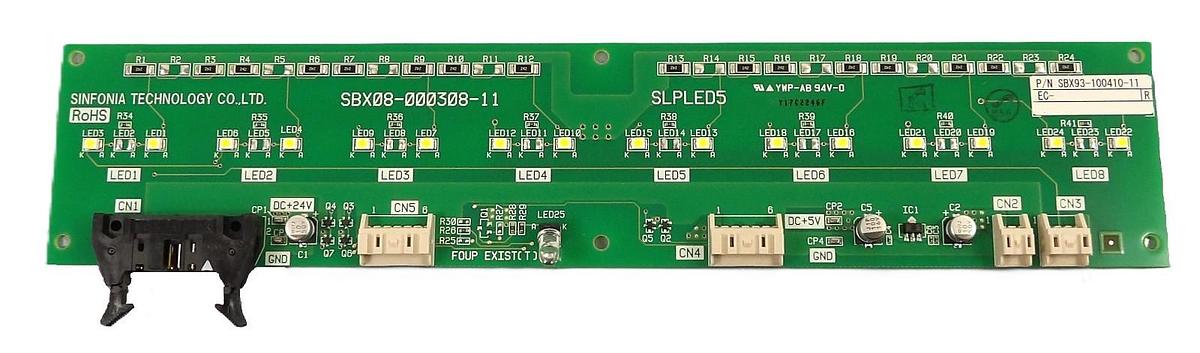 Used Sinfonia Technology SBX93-100410-11 Interface PCB SLPLED5 SBX08-000308-11 New
