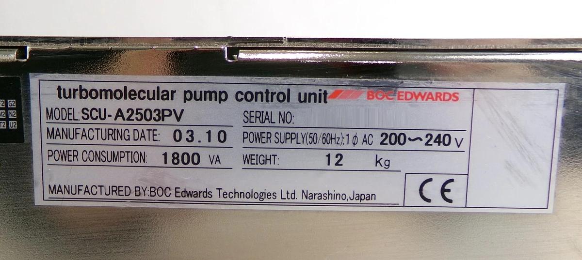 Used SCU-A2503PV Edwards Turbomolecular Pump Controller Turbo Untested Surplus