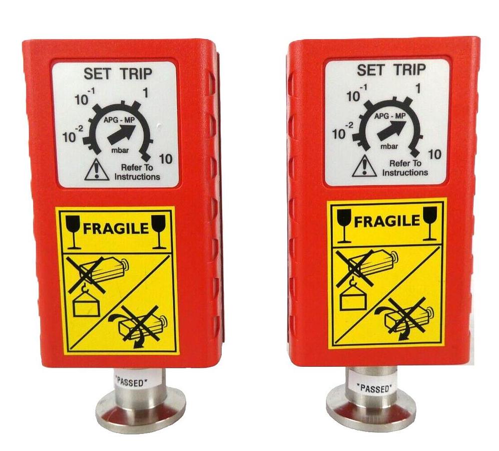 Used Edwards D02187000 Active Pirani Vacuum Gauge APG MPB/15V/NW16 ST/ST Lot of 2