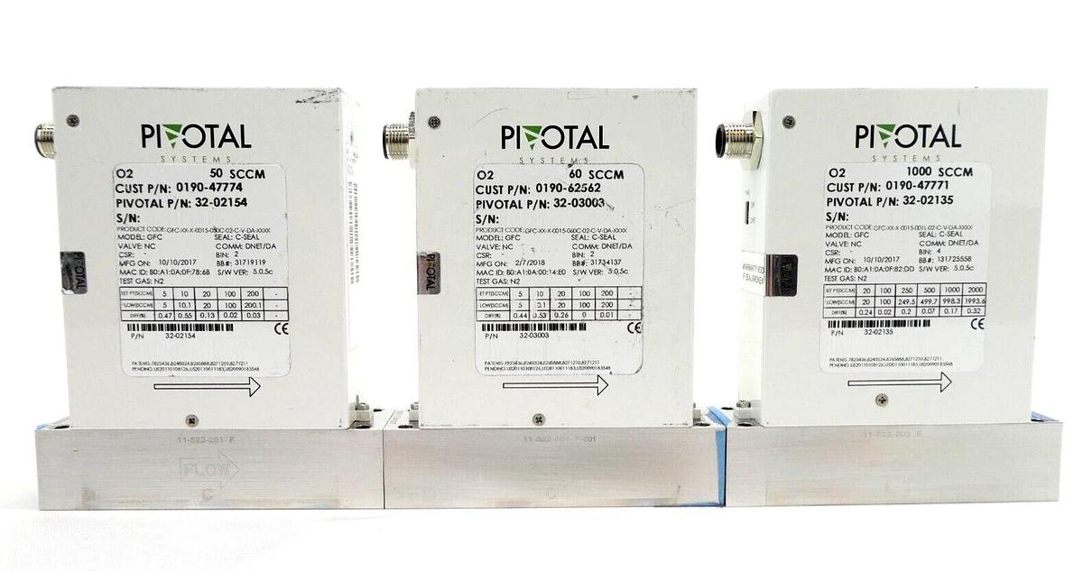 Used Pivotal Systems GFC Mass Flow Controller MFC 32-02154 32-02131 Lot of 10 Working