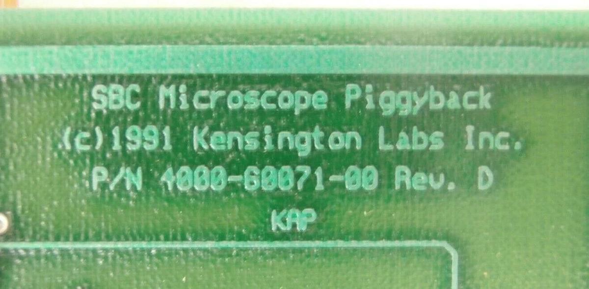 Used Kensington Laboratories 4000-60071-00 SBC Microscope Piggyback PCB Working