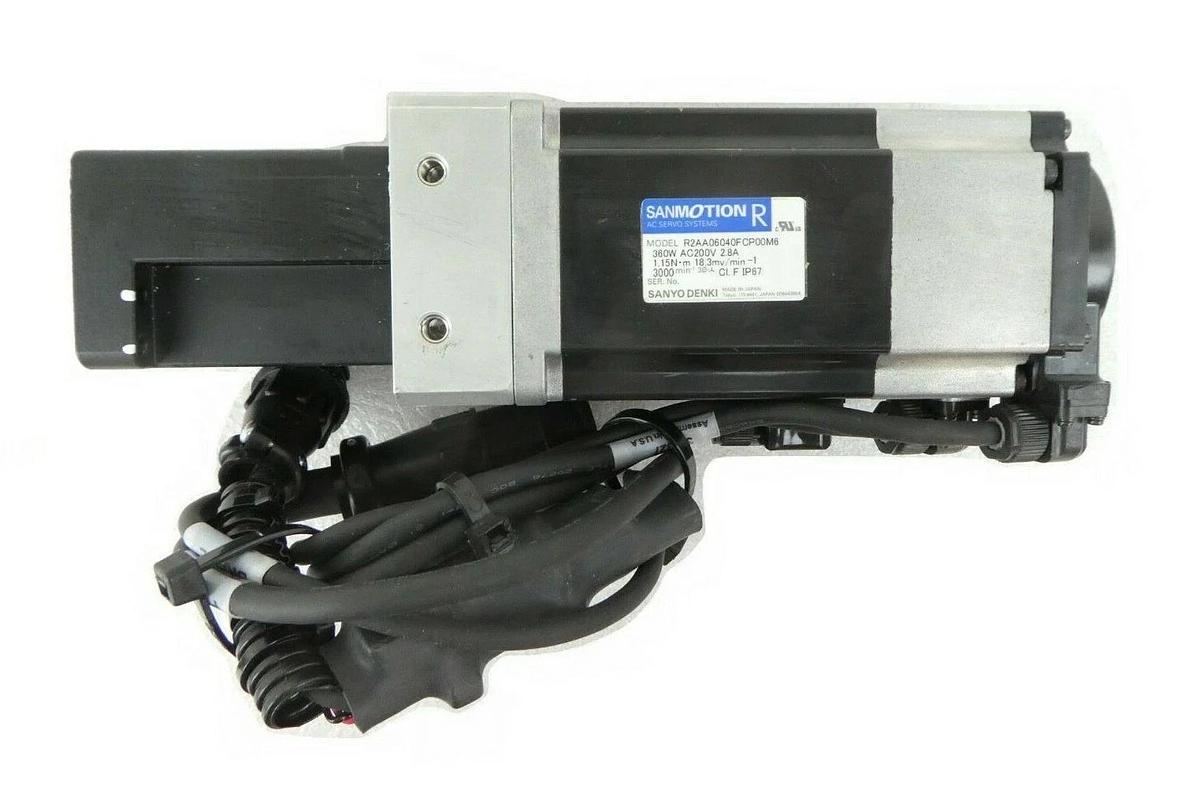 Used Sanyo Denki R2AA06040FCP00M6 Servo Motor AMAT 0190-64456 Working Surplus