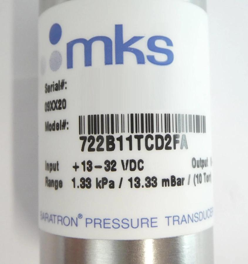 Refurbished MKS Instruments 722B11TCD2FA Baratron Transducer 722B Lot of 2 Refurbished