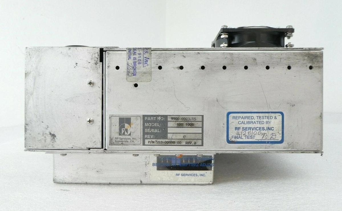 Used RF Services 9900-0003-15 RF Match RFS 1000 Mattson 553-00098-00 Untested As-Is
