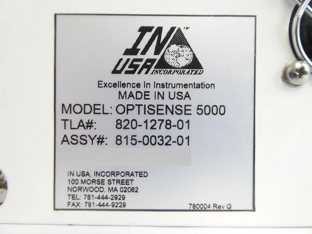 Used InUSA 820-1283-01 Non-Dispersive Infrared Monitor OPTISENSE 5000 Working Surplus