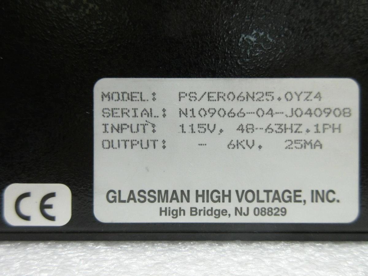 Used Glassman High Voltage PS/ER06N25.0YZ4 Power Supply AMAT 9090-00473 Working