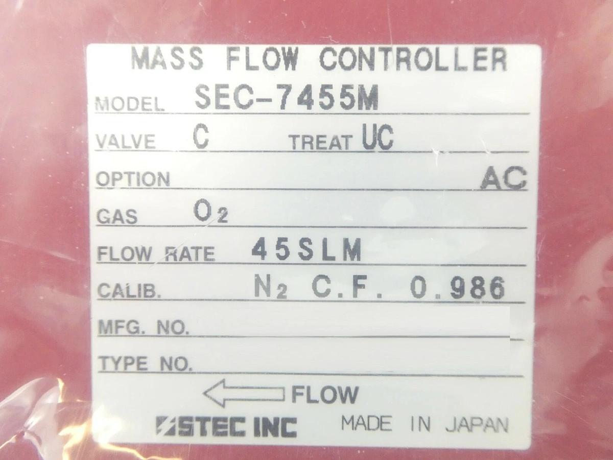 STEC SEC-7455M Mass Flow Controller MFC Mattson Technology 37100438 New Surplus
