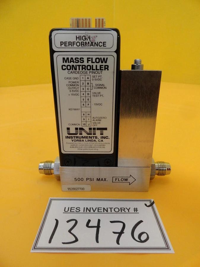 Used UNIT Instruments UFC-1100 Mass Flow Controller 10 SLM Ar Used Working