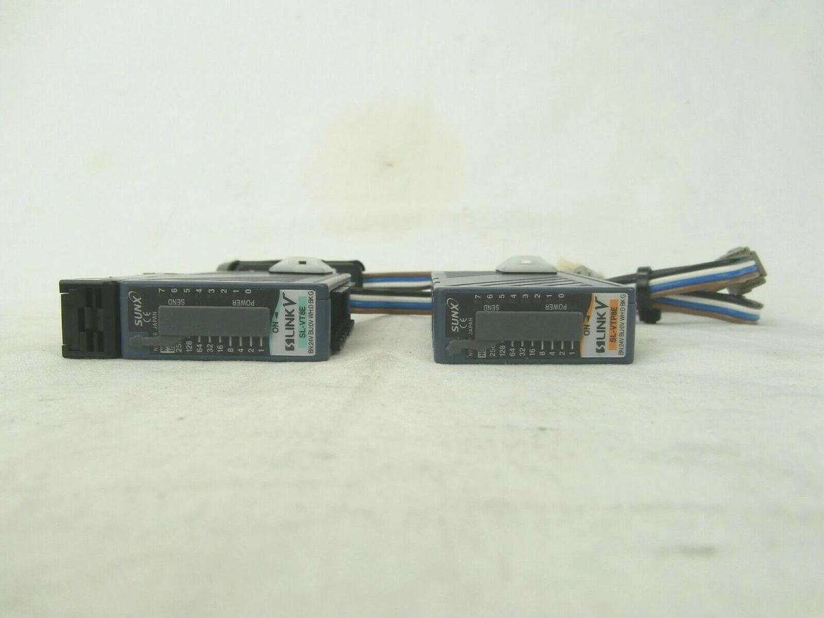 Used Sunx S-LINK V Sensor Set Lot of 4 SL-VT8E SL-VTP8E Panasonic SL-VEU Used Working