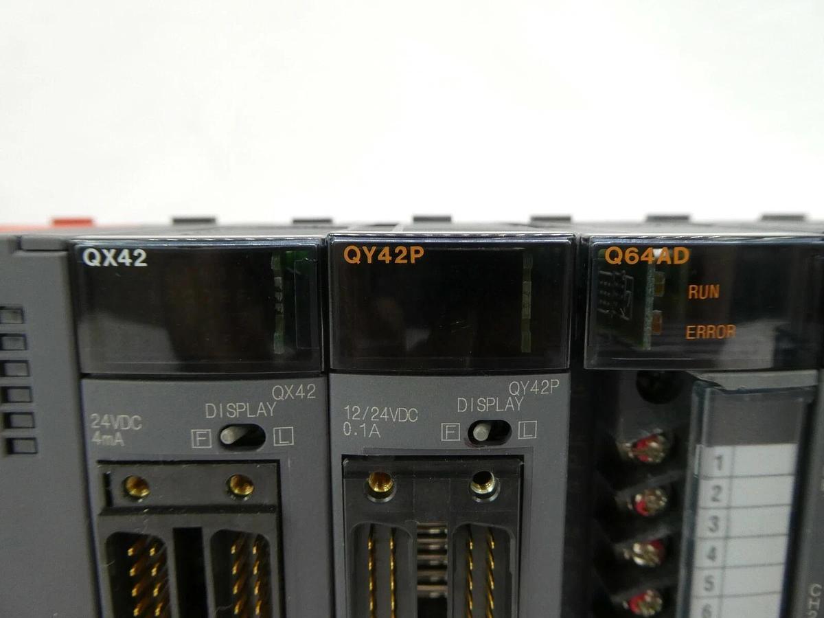 Used Mitsubishi MELSEC-Q PLC Control Assembly Q02HCPU Q63P QX42 QY42P Q64AD Q62DAN