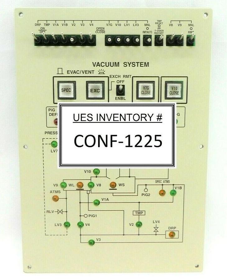 Used JEOL Vacuum System Control Panel BP102105 VAC PANEL PB JWS-7555S SEM Working