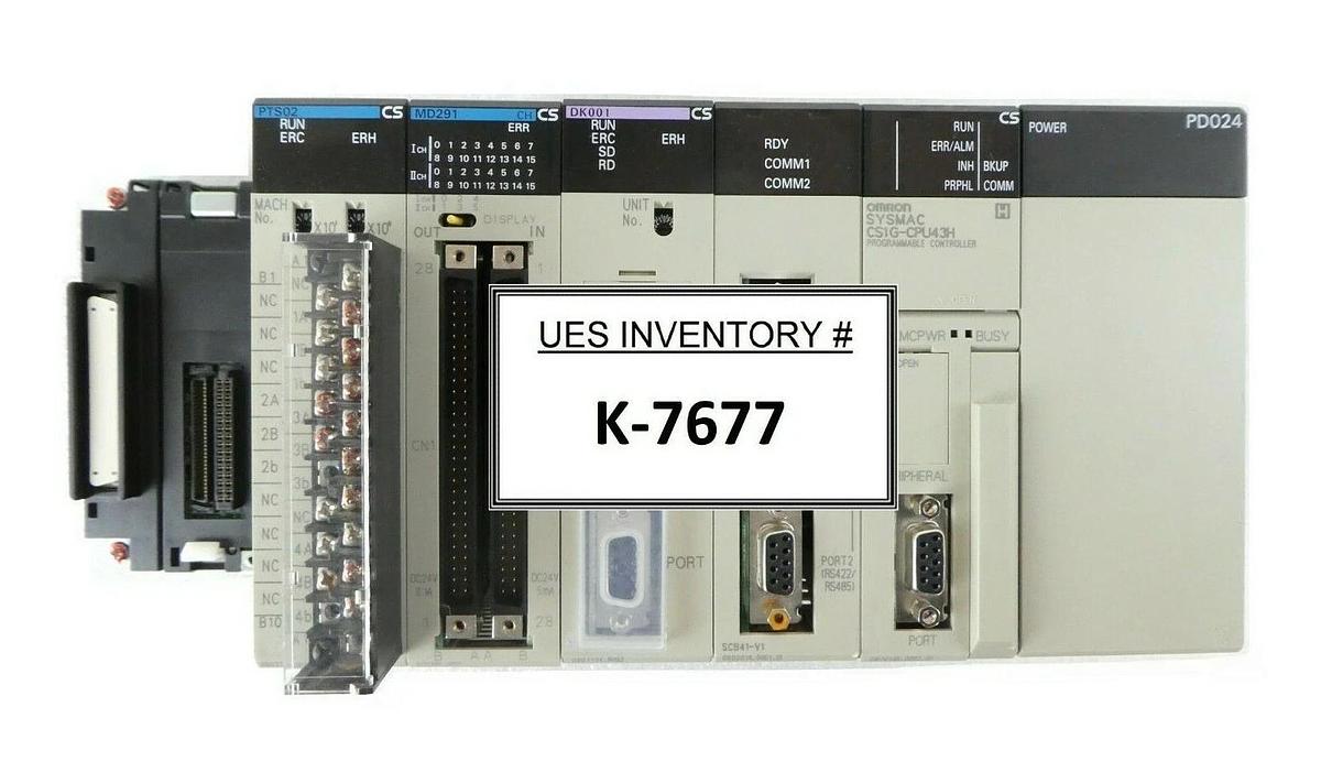 Used Omron SYSMAC CS1G PLC Assembly CS1G-CPU43H SCB41-V1 DK001 PTS02 MD291 Spare