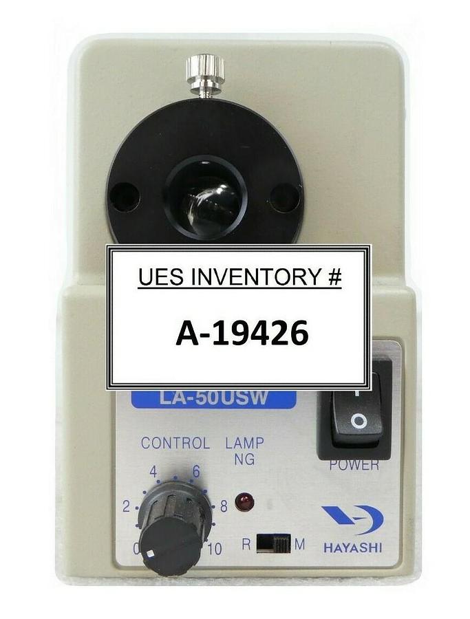 Used Hayashi LA-50USW Fiber Optic Light Source and Cable 49081 Rudolph F30 Working