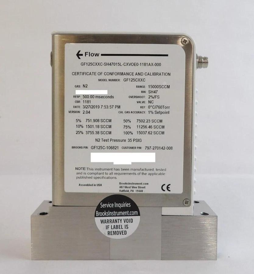 Used Brooks Instrument GF125CXXC Mass Flow Controller MFC Reseller Lot of 12 Working
