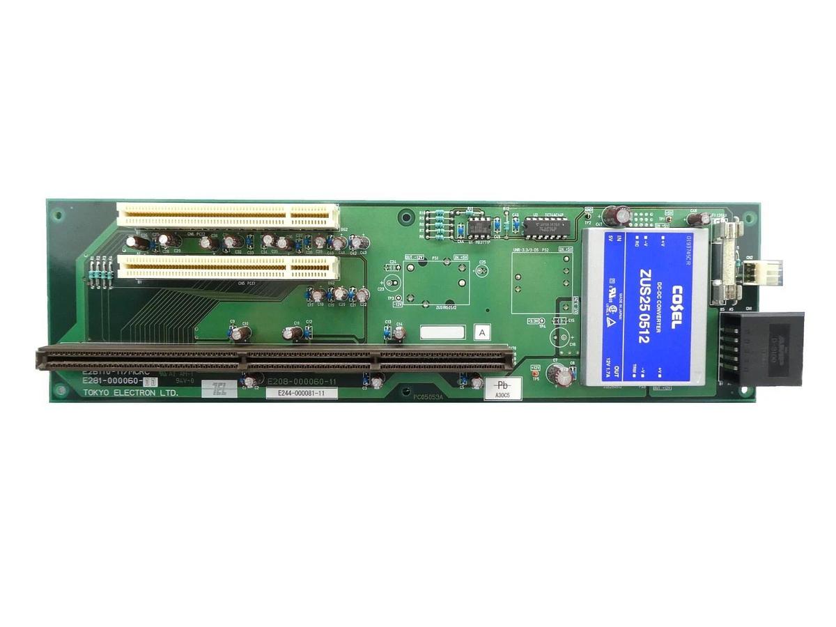 Used TEL Tokyo Electron E244-000081-11 Backplane PCB E281-000060-11 E2B110-11/MCRC