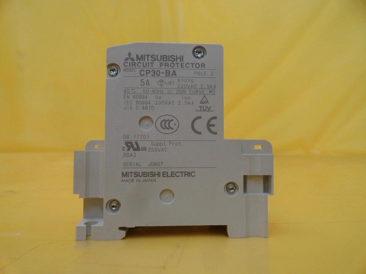Used Mitsubishi CP30-BA Circuit Protector 2-Pole 5A Reseller Lot of 9 Used Working
