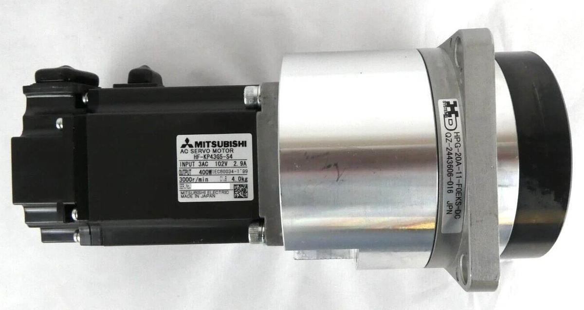 Used Mitsubishi Hf-KP43G5-S4 AC Servo Motor HD Systems HPG-20A-11-F0EKS-DC Working