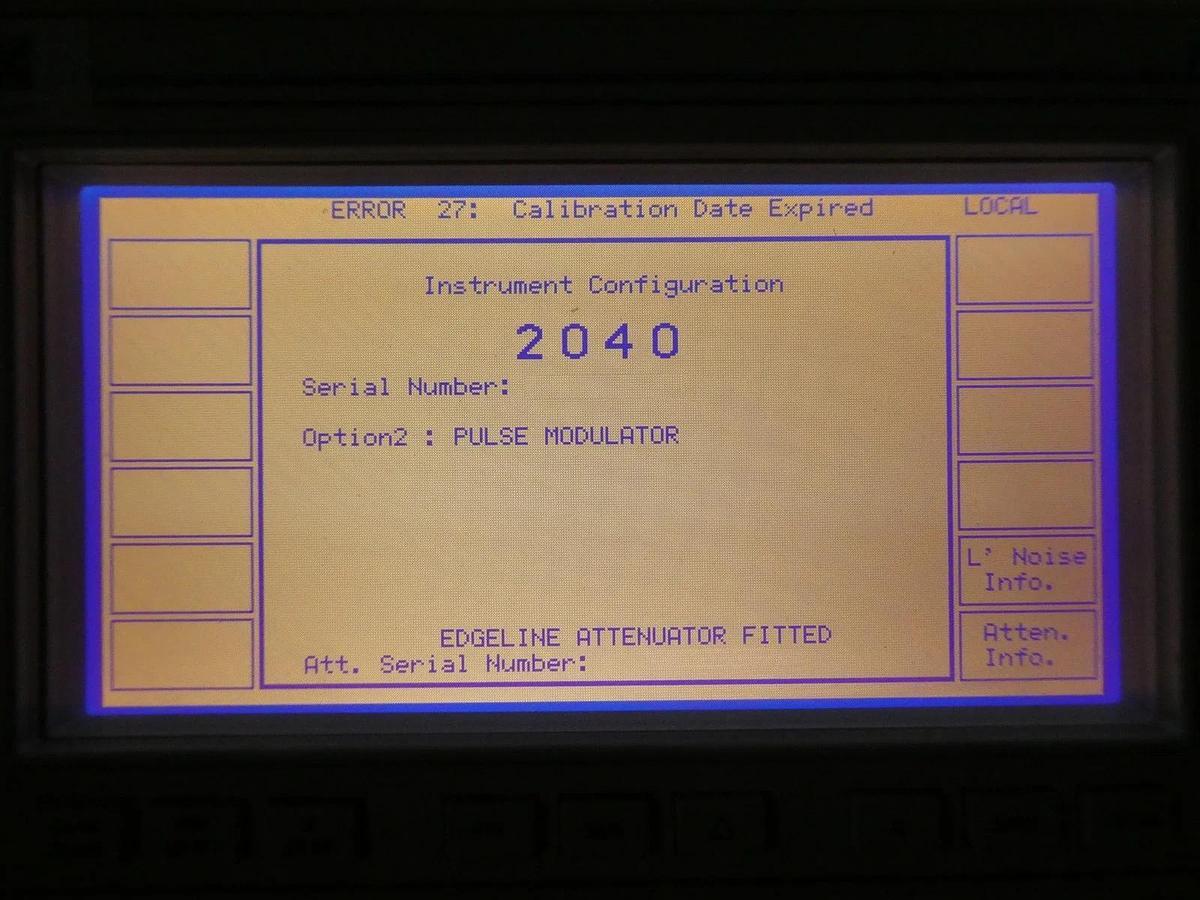 Used IFR 2040 10khz-1.35Ghz Low Noise Signal Generator Opt. 2 9.15 Error 27 Untested