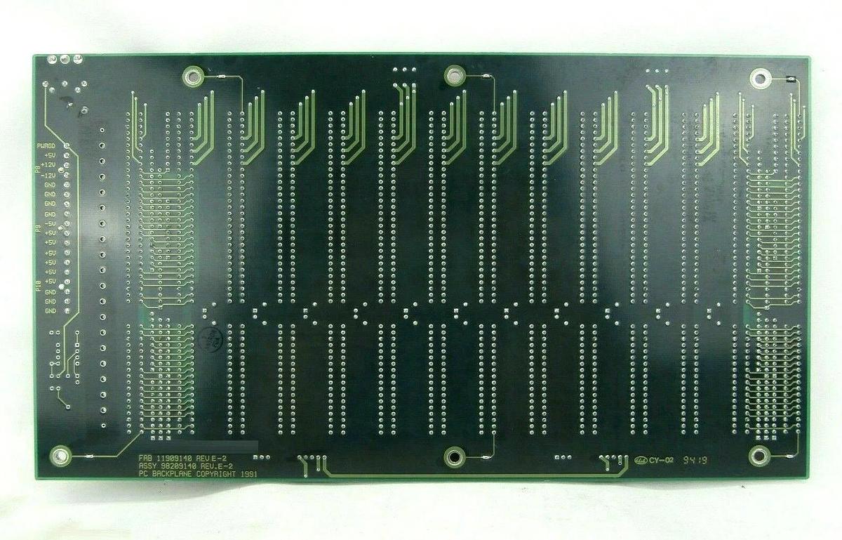 Used Plasma-Therm 98209140 ISA 14 Slot Backplane Board PCB Clusterlock 7000 Spare