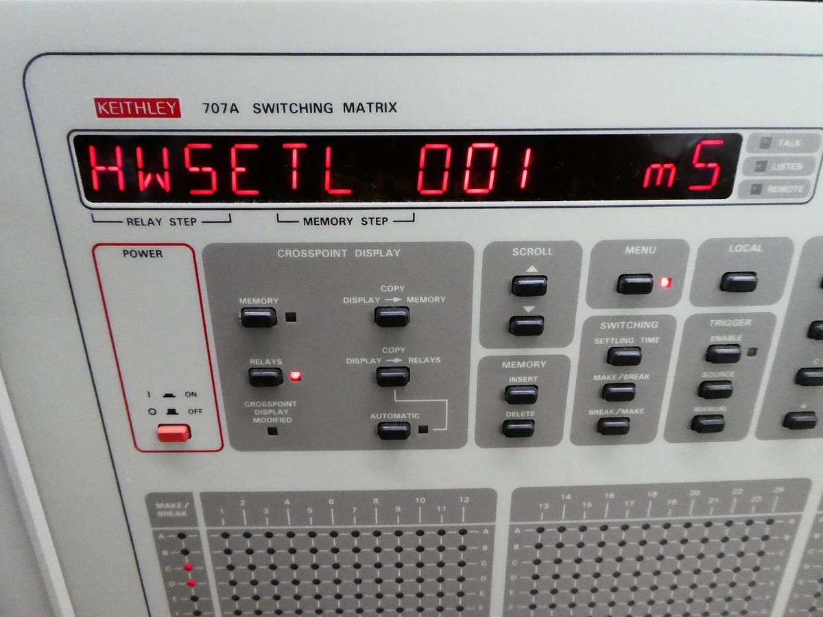 Used Keithley 707A Switching Matrix with 7174A 8x12 Low Current Matrix Cards Surplus
