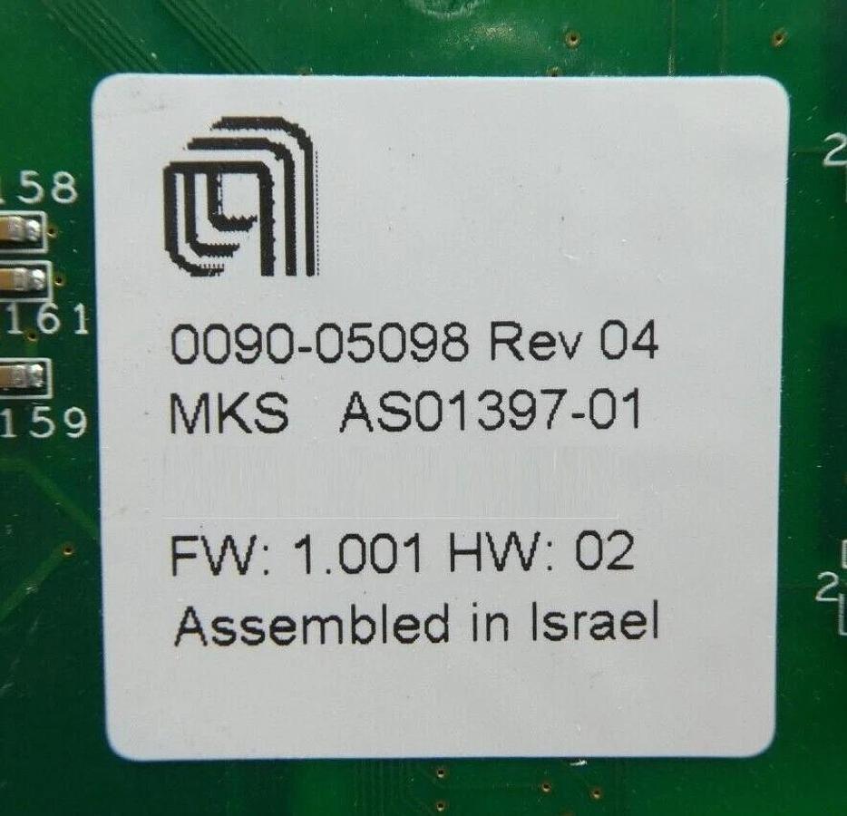 Used MKS Instruments AS01397-01 Sys/Dryer Interlock PCB Card AMAT 0090-05098 Working