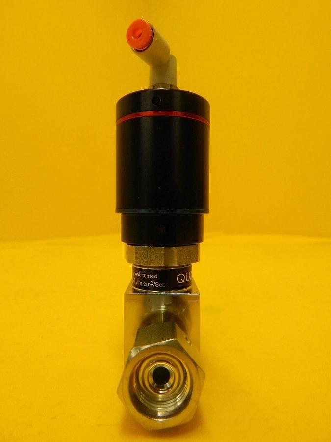 Used Qualiflow 2x10-9atm.cm3/Sec 2-Way Pneumatic Valve Reseller Lot of 3 Used Working