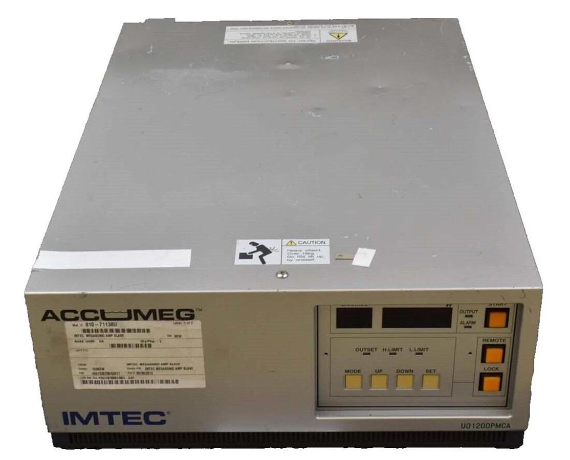 Used Kokusai Electric UO1200PMCA Ultrasonic Generator IMTEC Accumeg 10-0060654 Spare