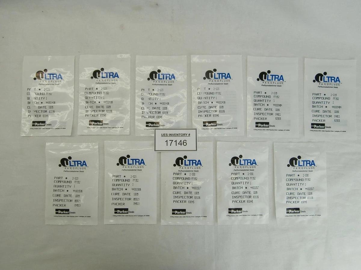 Parker Seals FF352 Medium O-Rings Ultra Parofluor Seal Reseller Lot of 11 New