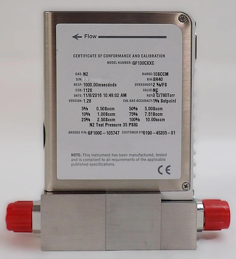 Brooks Instrument GF100C-105747 Mass Flow Controller MFC Reseller Lot of 2 New