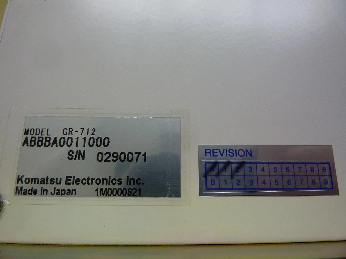 Used Komatsu Electronics ABBBA0011000 Heat Exchanger Power Supply GR-712 Used Working