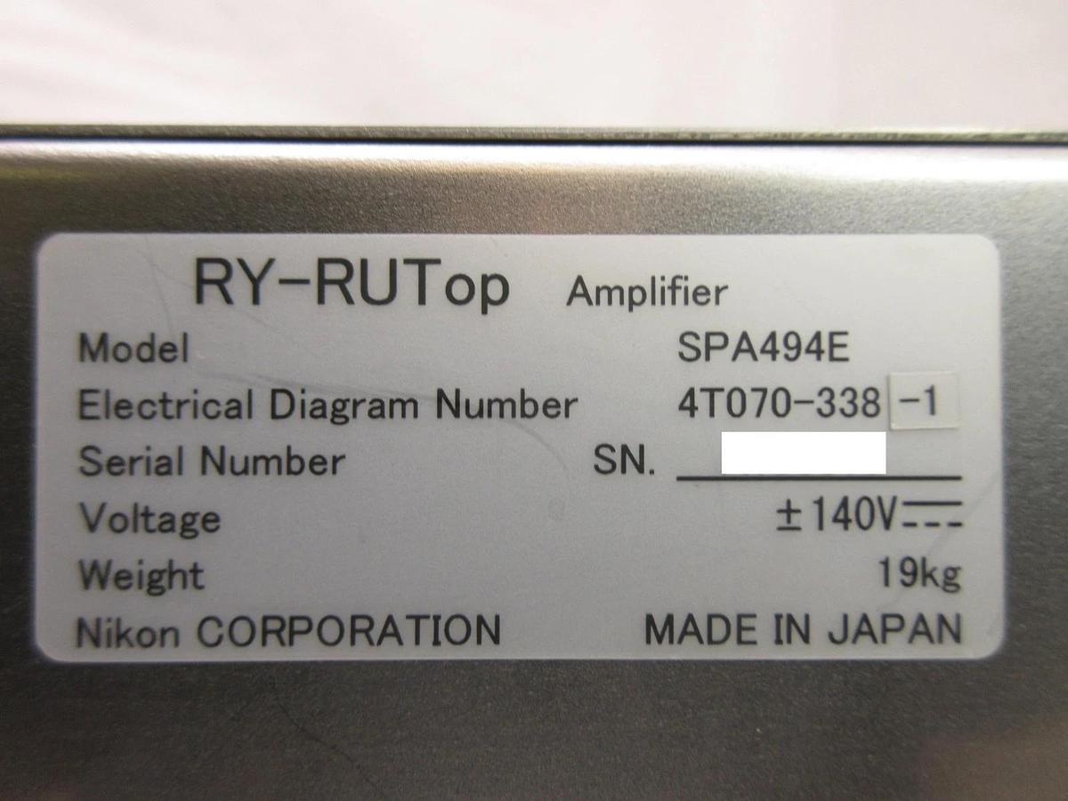 Used Nikon 4T070-338-1 RY-RUTop Amplifier Module SPA494E 4S013-884 NSR Series Working