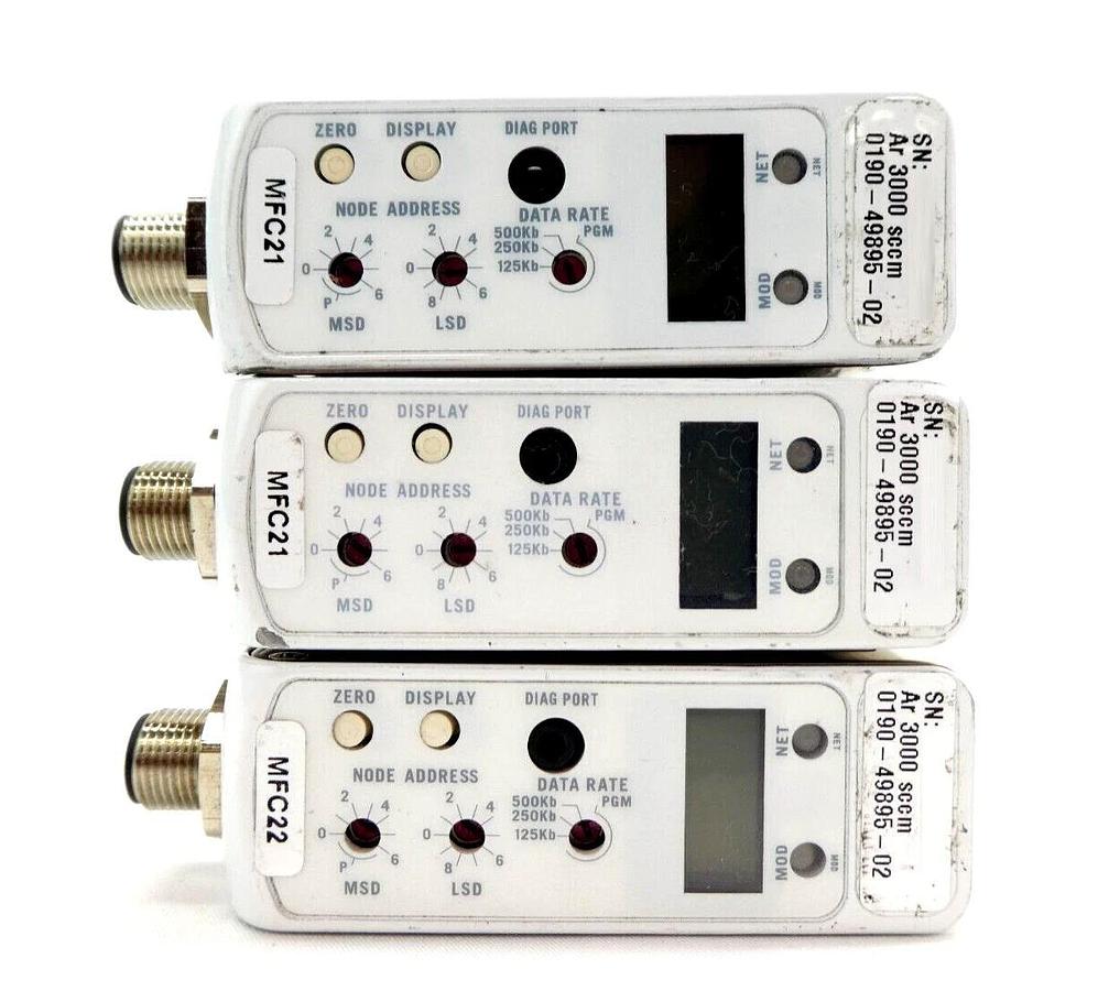 Used Brooks Instrument GF125CXXC Mass Flow Controller MFC GF125 Ar Reseller Lot of 12
