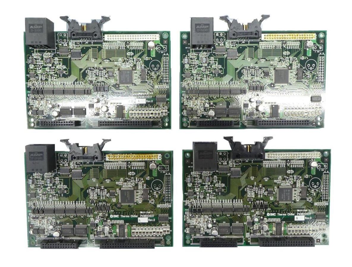 Used SMC P49822037 Thermo Chiller Display Panel Interface PCB Lot of 4 Working Spare