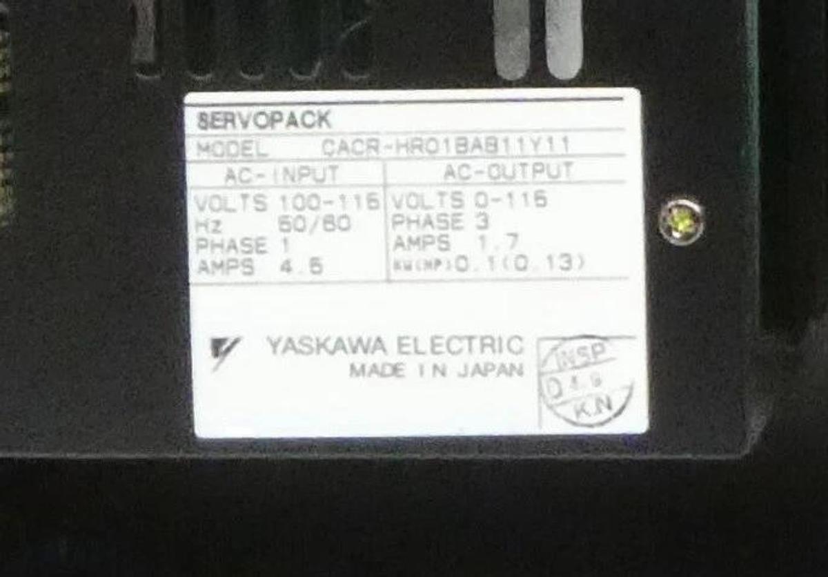 Used Yaskawa CACR-HR01BAB11Y11 Servo Drive ServoPack Used Working