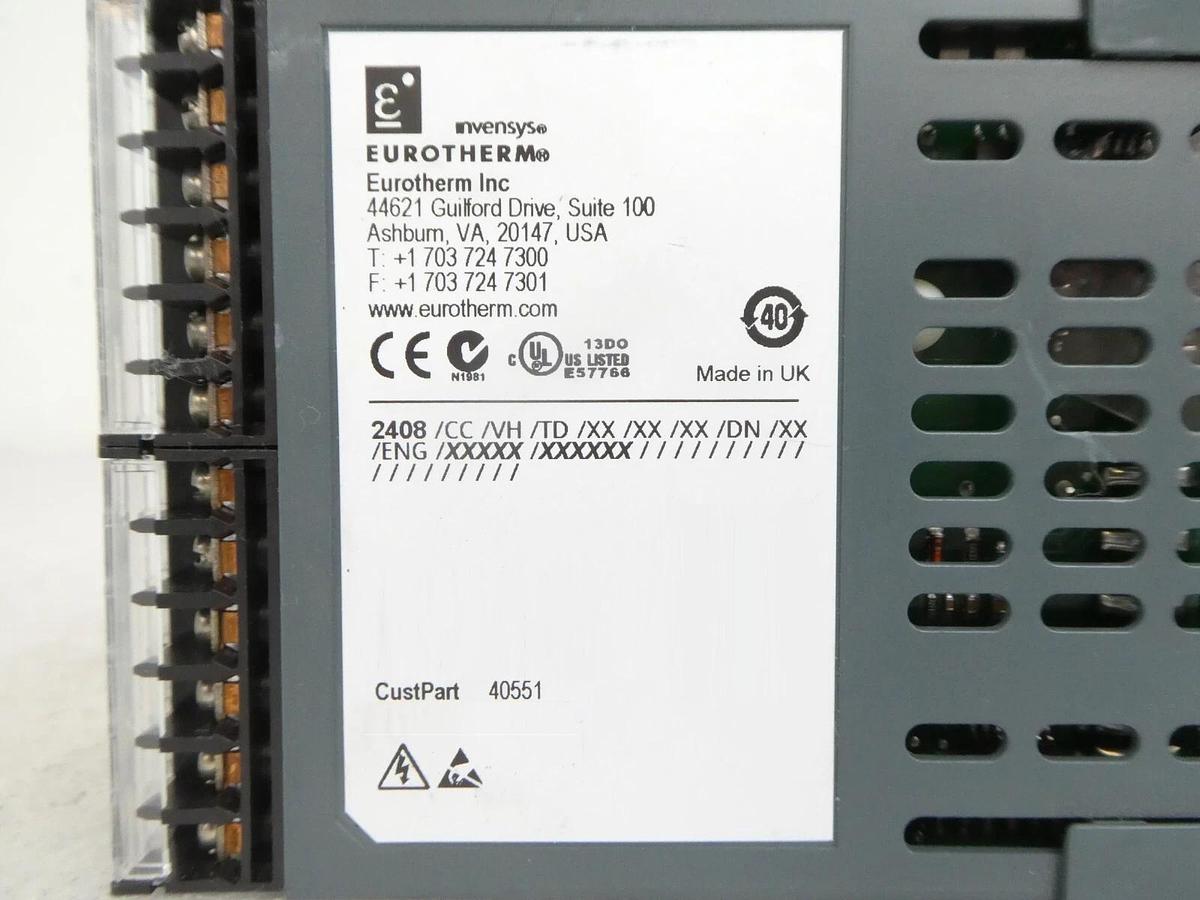 Used Eurotherm 2408 Process Temperature Controller Invensys 40551 Working Surplus