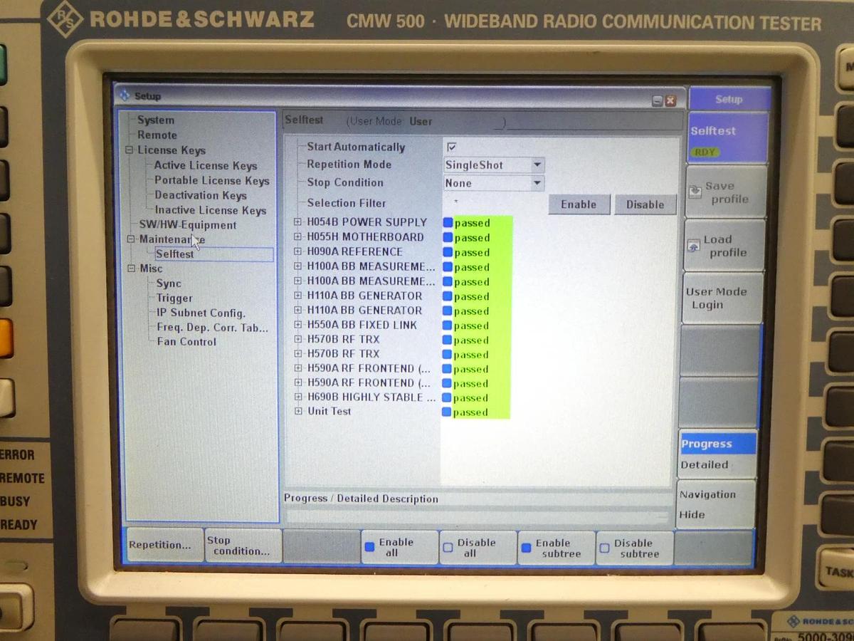 Used Rohde & Schwarz 1201.0002K50 Wideband Radio Comm Tester CMW 500 Non-Signaling