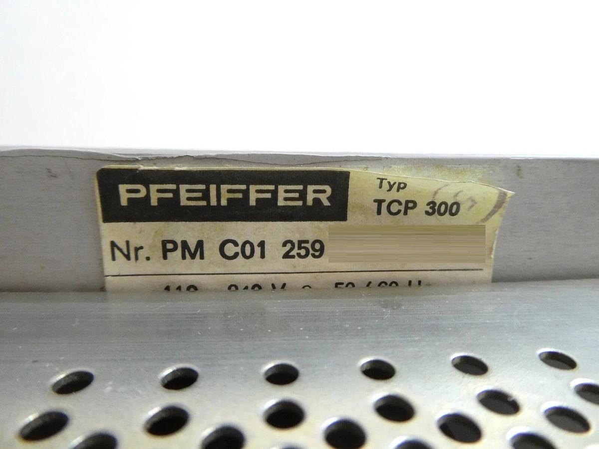 Used TCP 300 Pfeiffer PM C01 259 Turbomolecular Pump Power Supply Working Surplus