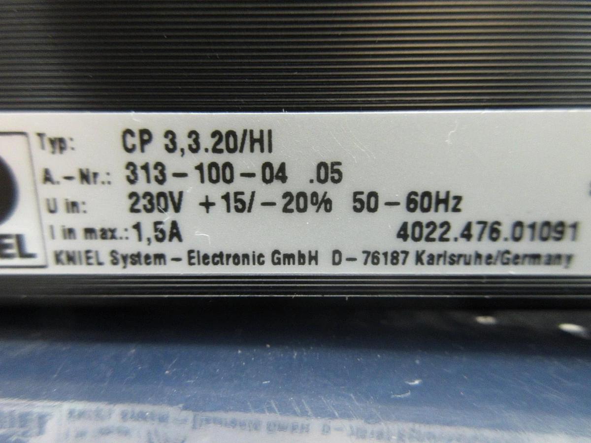 Used Kniel System-Electronic 313-100-04 .05 Power Supply Card PCB 4022.476.01091 Used
