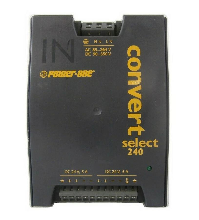 Used Power-One LWN2660-6 AC-DC/DC-DC Converter DIN Rail Power Supply Working Surplus