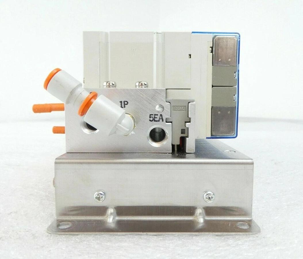 Used AMAT Applied Materials Pneumatic Block 1 SMC 16-Port Manifold INR587-33 Working