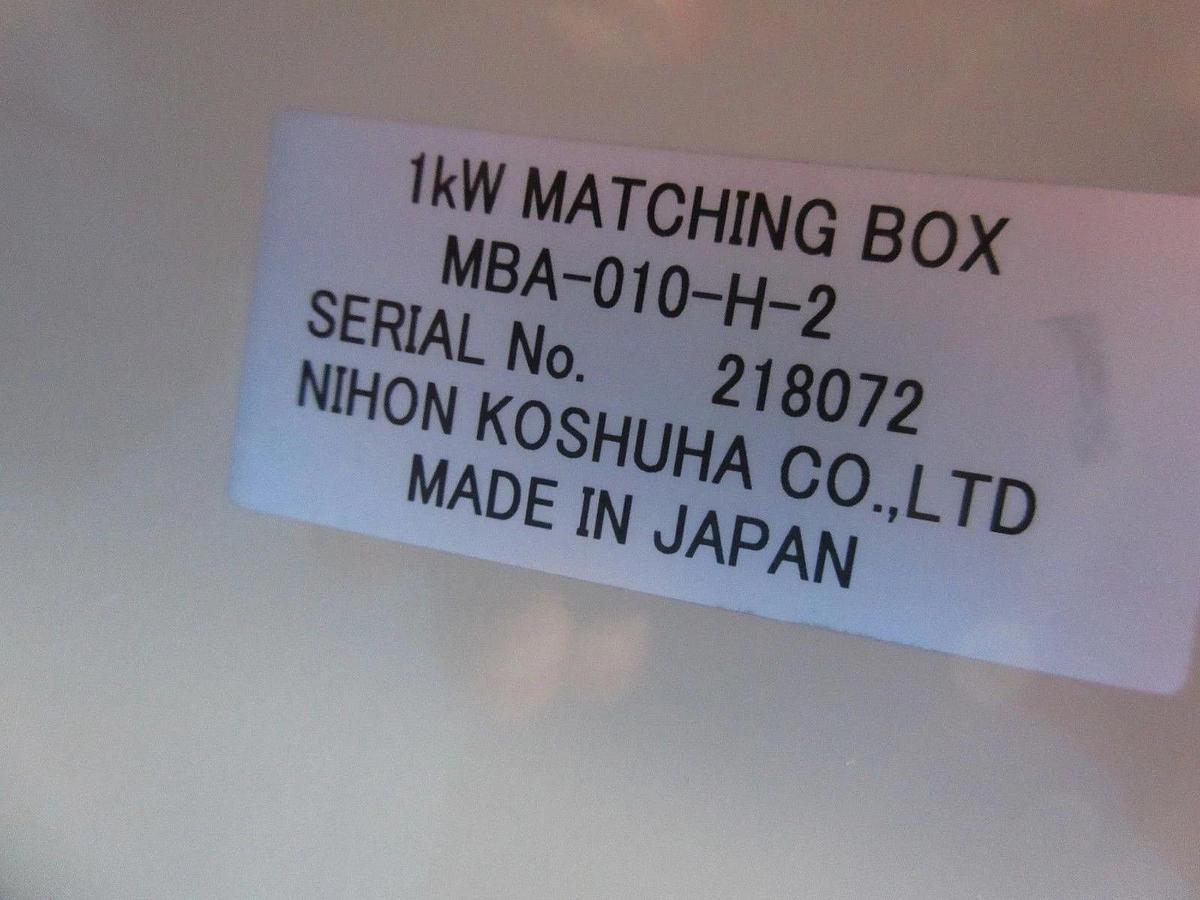 Used Nihon Koshuha MBA-010-H-2 1kW RF Matching Box & Filter Unit FLU-450B-03 Working