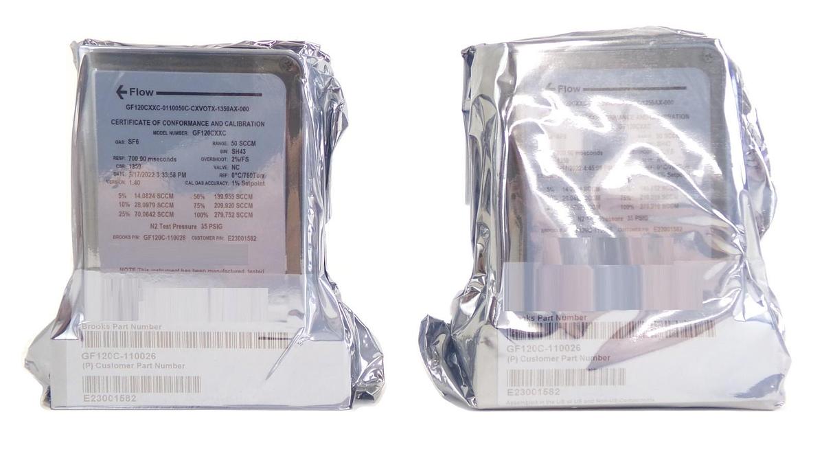 Brooks Instrument GF120C-110026 Mass Flow Controller MFC Lot of 2 New